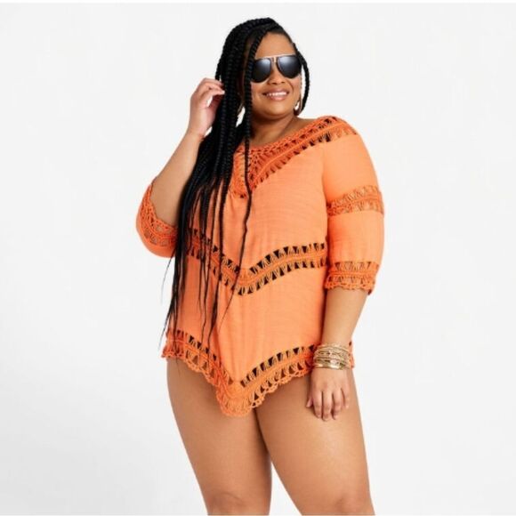 Ashley Stewart presents Ana & Rose Cotton Tunic/Cover up size 3. New. - Picture 1 of 4